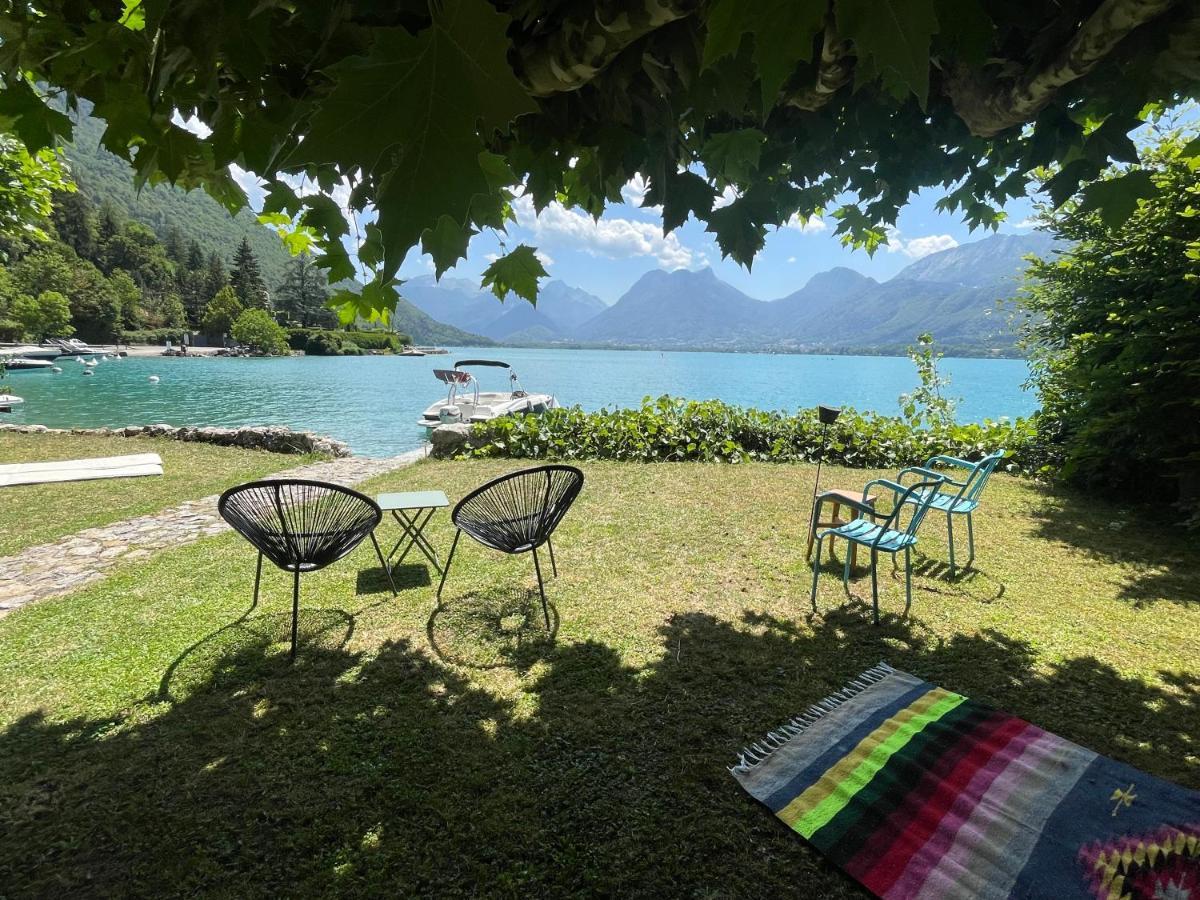 Les Clapotis Chambres Pieds Dans L Eau Lac D Annecy Angon Buitenkant foto